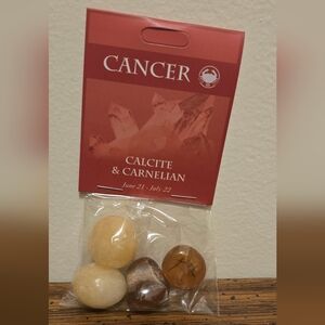 Cancer Zodiac Calcite & Carnelian Stones